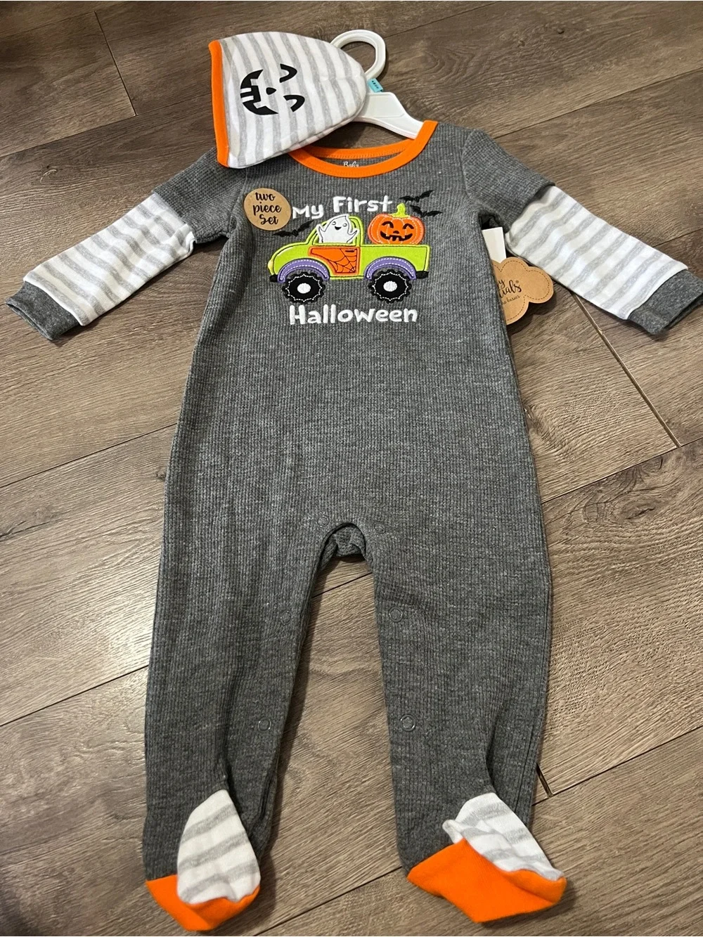 Baby Essentials “ My First Halloween “ 2 Piece Set Size 6 Months New